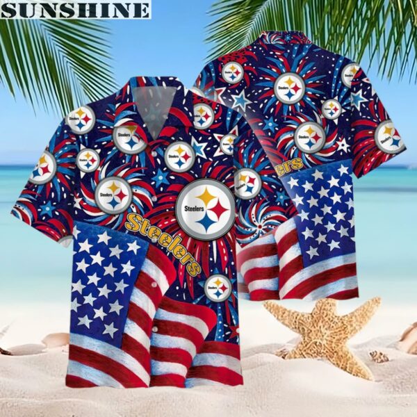 NFL Pittsburgh Steelers Memorial Firework Hawaiian Shirt Tropical Aloha 2 hawaiian shirt