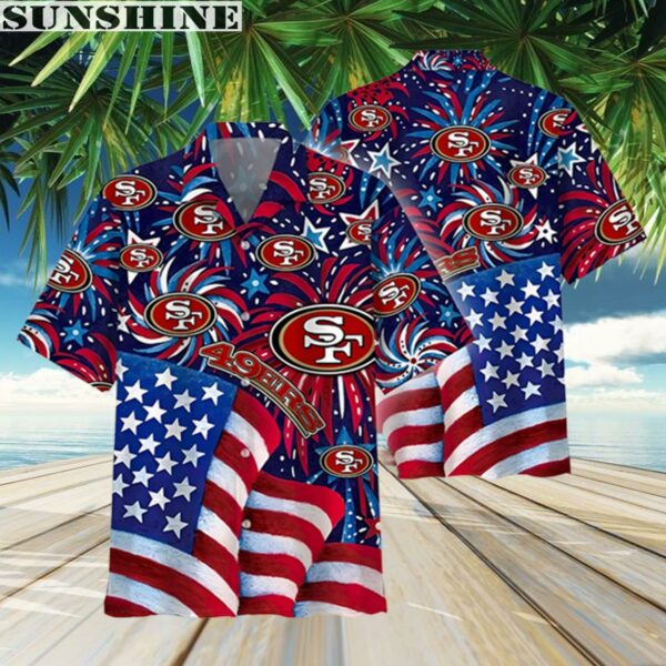 NFL San Francisco 49ers Memorial Firework Hawaiian Shirt 3 Aloha shirt