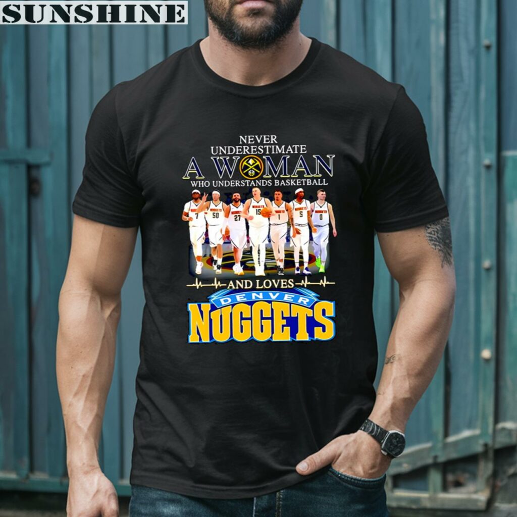 Never Underestimate A Woman Who Understands Basketball And Loves Denver Nuggets Shirt