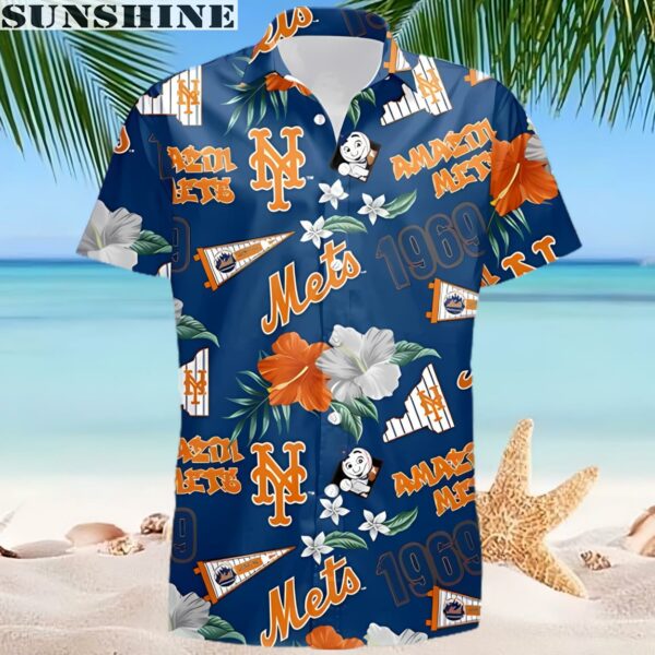 New York Mets City Style Button Up Summer Hawaiian Shirt 2 hawaiian shirt