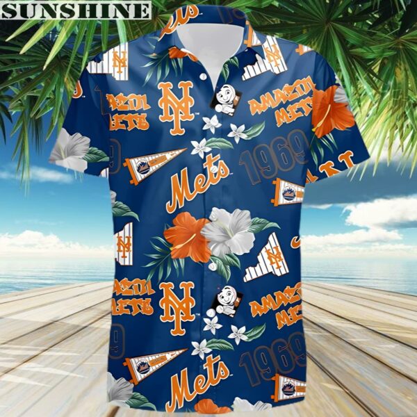 New York Mets City Style Button Up Summer Hawaiian Shirt 3 Aloha shirt