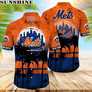 New York Mets MLB Logo Coconut Tropical Hawaiian Shirt 1 hawaii