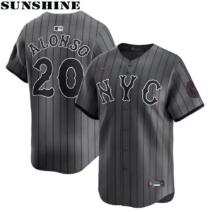 New York Mets Nike MLB Limited City Connect Jersey Dk Gray Pete Alonso Mens 1 Jersey