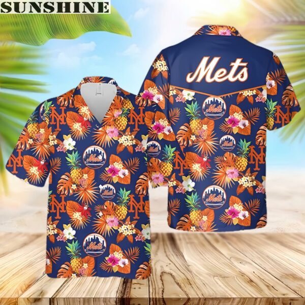 New York Mets Pineapple Tropical Hawaiian Shirt