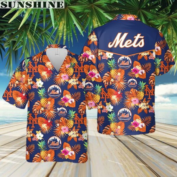 New York Mets Pineapple Tropical Hawaiian Shirt 3 Aloha shirt