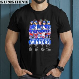 New York Rangers Presidents Eastern Metro Winners 2024 Signatures Shirt