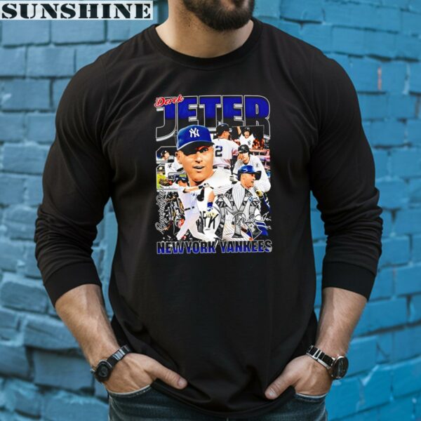 New York Yankees Baseball Signature Graphic Derek Jeter Shirt 5 long sleeve