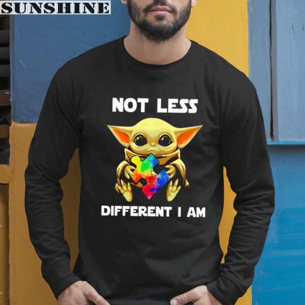 Not Less Different I Am Baby Yoda Hug Autism Awareness Shirt 5 long sleeve shirt