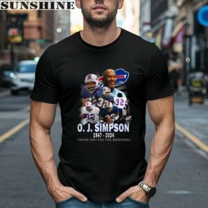 OJ Simpson Buffalo Bills 1947-2024 Thank You For The Memories Shirt