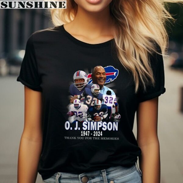 OJ Simpson Buffalo Bills 1947 2024 Thank You For The Memories Shirt 2 women shirt