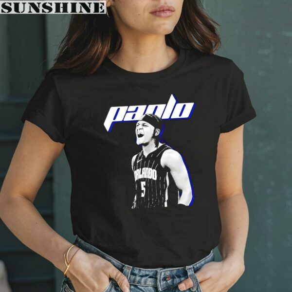 Paolo Banchero Professional Basketball Player Portrait Orlando Magic Shirt 2 women shirt