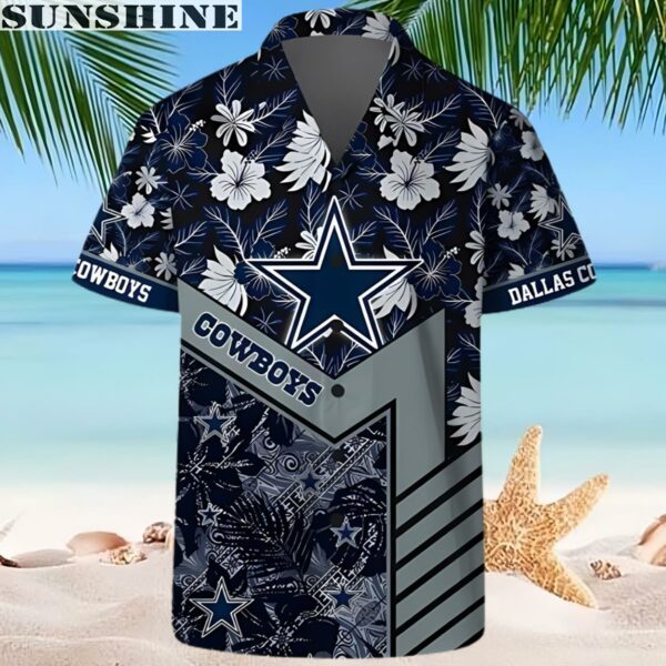 Pattern Hibiscus Flower Dallas Cowboys Hawaiian Shirt 2 hawaiian shirt