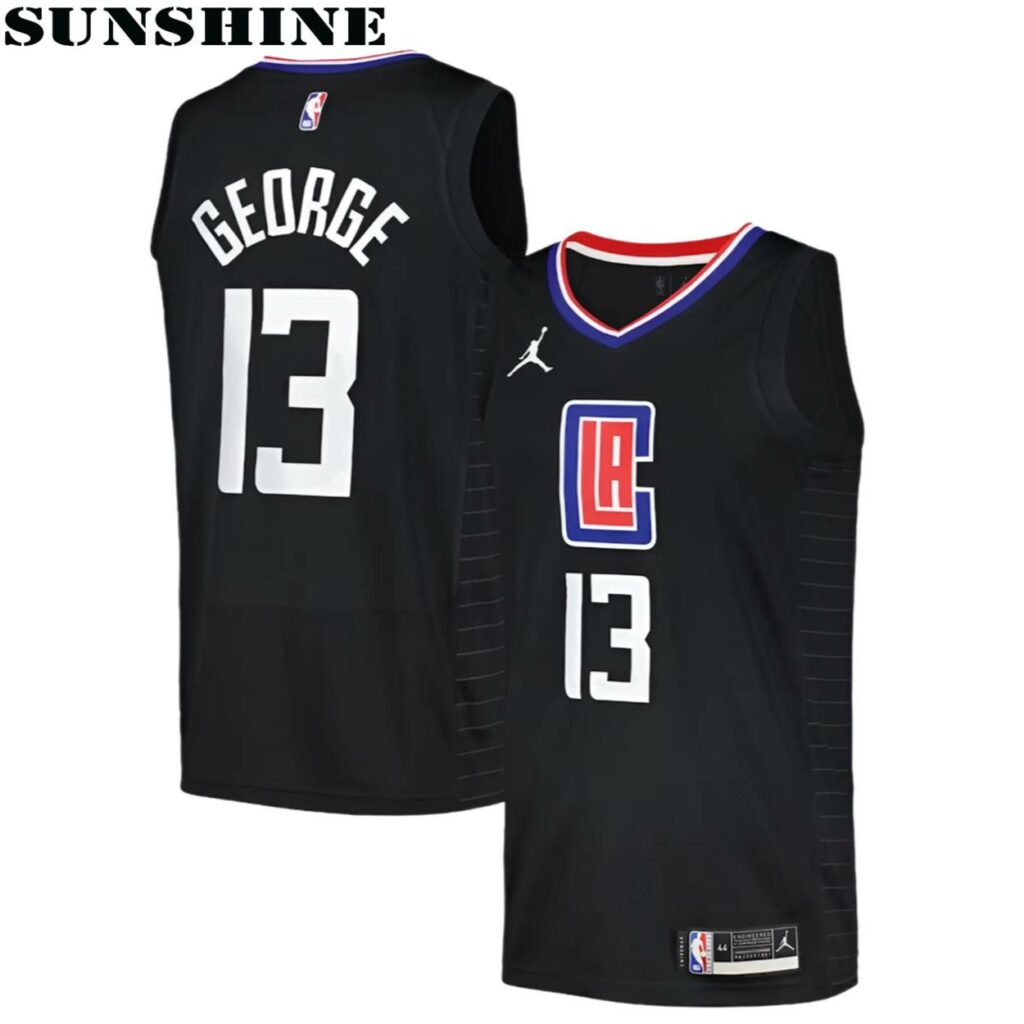 Paul George LA Clippers Jordan Brand Nike Swingman Player Jersey Black