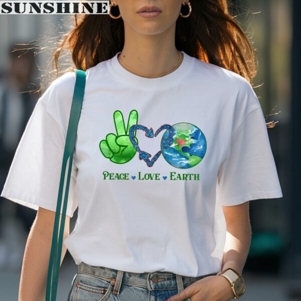 Peace Love Earth Environment Day Recycle Earth Day Shirt