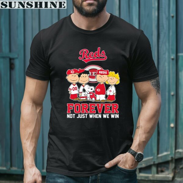 Peanuts Characters Forever Not Just When We Win Cincinnati Reds Shirt