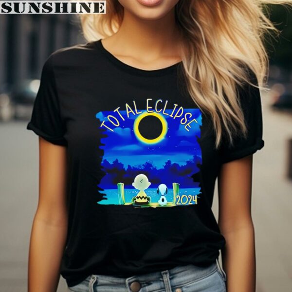 Peanuts Charlie Brown And Snoopy Total Solar Eclipse Shirt 2 women shirt