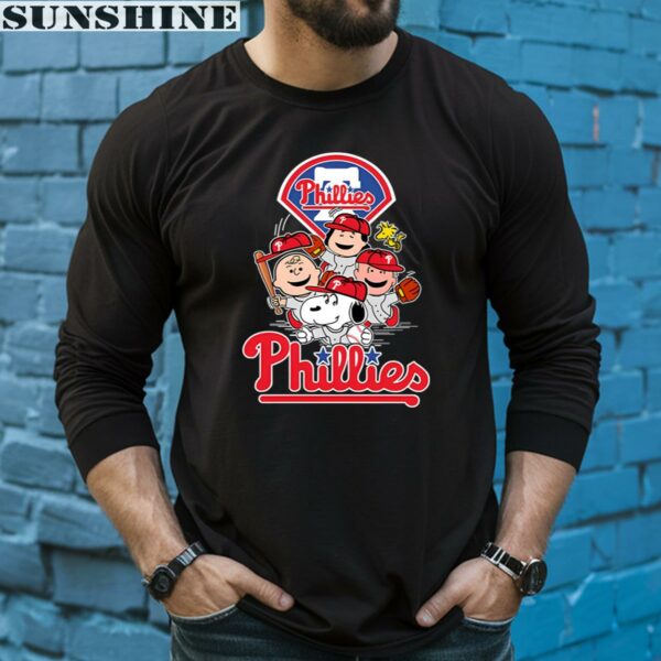 Peanuts Playing Baseball Philadelphia Phillies Logo Snoopy Shirt 5 long sleeve shirt