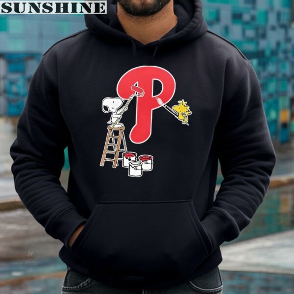 Philadelphia Phillies Snoopy And Woodstock Painting Logo Shirt 4 hoodie