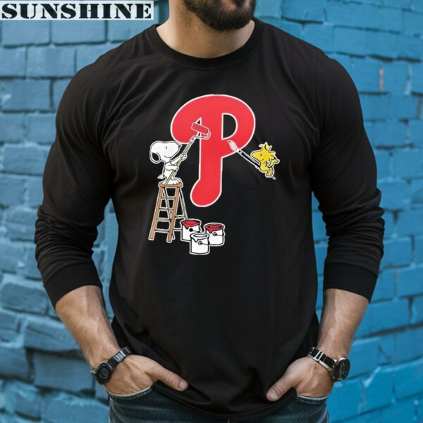 Philadelphia Phillies Snoopy And Woodstock Painting Logo Shirt 5 long sleeve