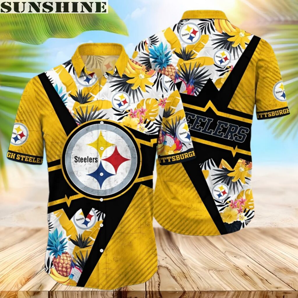 Pittsburgh Steelers Hawaiian Shirt Flower Island Inspired