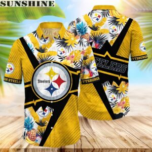 Pittsburgh Steelers Hawaiian Shirt Flower Island Inspired