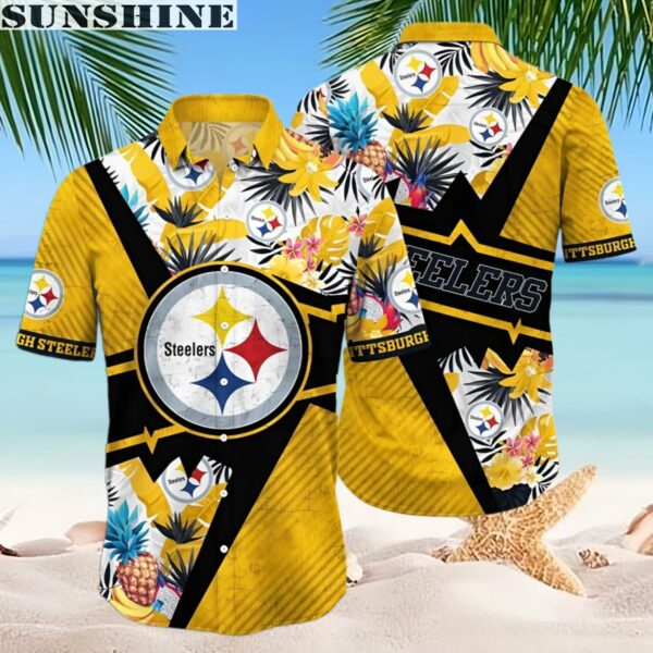Pittsburgh Steelers Hawaiian Shirt Flower Island Inspired 2 hawaiian shirt