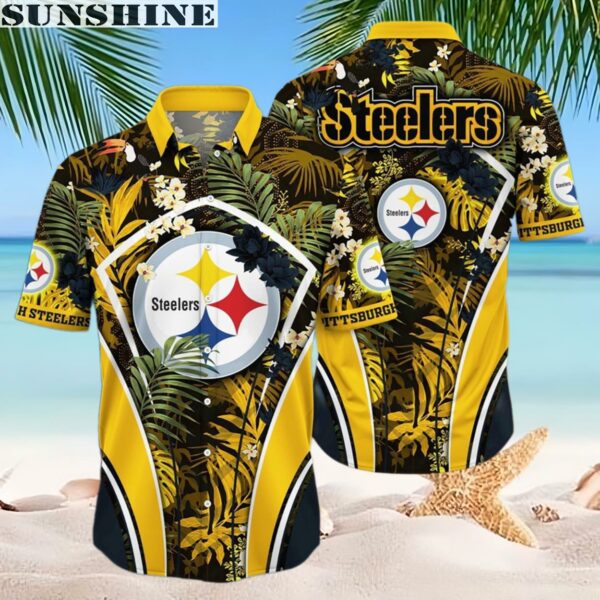 Pittsburgh Steelers NFL Flower Tropical Hawaiian Shirt 2 hawaiian shirt