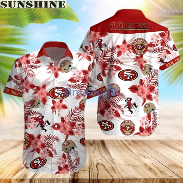 Red Tropical Flower San Francisco 49ers Hawaiian Shirt 1 hawaii