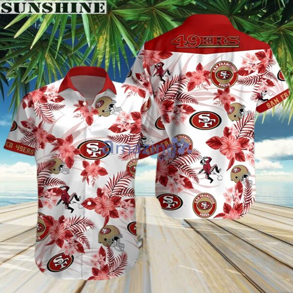 Red Tropical Flower San Francisco 49ers Hawaiian Shirt 3 Aloha shirt