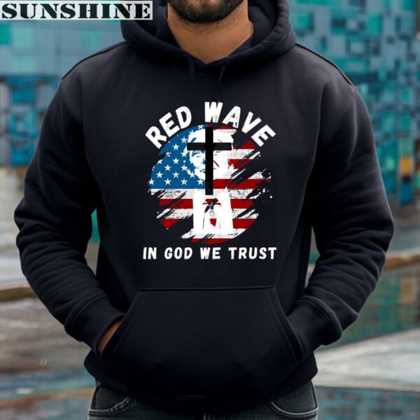 Red Wave In God We Trust Trump Shirt 4 hoodie