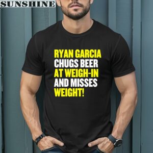 Ryan Garcia Chugs Beer At Weigh In And Misses Weight Shirt