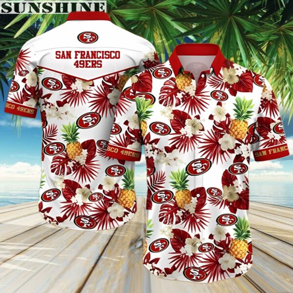 San Francisco 49ers Tropical Flower NFL Hawaiian Shirt 3 Aloha shirt