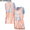 Shaquille ONeal Los Angeles Lakers Womens 75th Anniversary Rose Gold 1996 Swingman Jersey Pink 1 Jersey