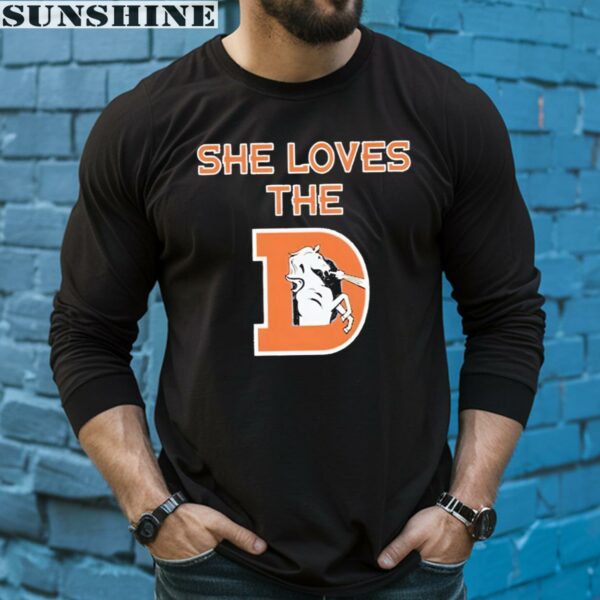 She Loves The Denver Broncos Shirt NFL Football Gift 5 long sleeve