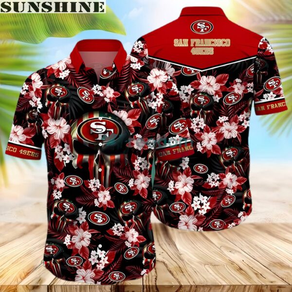 Skull Tropical Flower San Francisco 49ers NFL Hawaiian Shirt 1 hawaii