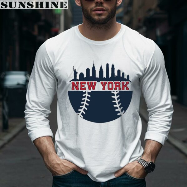 Skyline City New York Yankees Baseball Shirt 5 long sleeve shirt