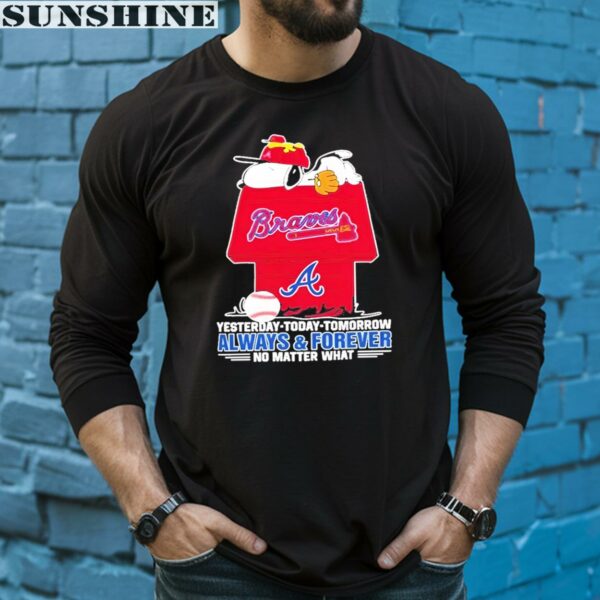 Snoopy Always And Forever No Matter What Atlanta Braves Shirt 5 long sleeve