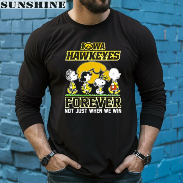 Snoopy And Friend Basketball Forever Not Just Wen We Win Iowa Hawkeyes Shirt 5 long sleeve shirt