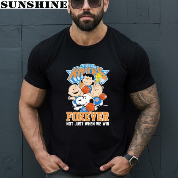Snoopy And Friends Forever Not Just When We Win New York Knicks Shirt 1 men shirt