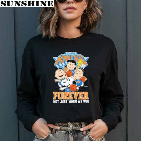 Snoopy And Friends Forever Not Just When We Win New York Knicks Shirt 5 long sleeve shirt