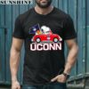 Snoopy And Woodstock Driving Car Uconn Huskies Shirt