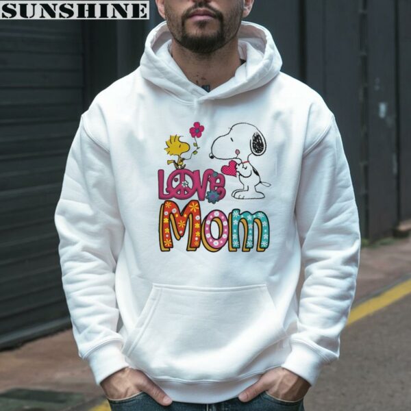 Snoopy And Woodstock Love Mom Shirt 3 hoodie