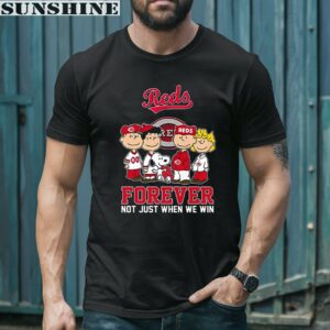 Snoopy Baseball Forever Not Just When We Win Cincinnati Reds Shirt