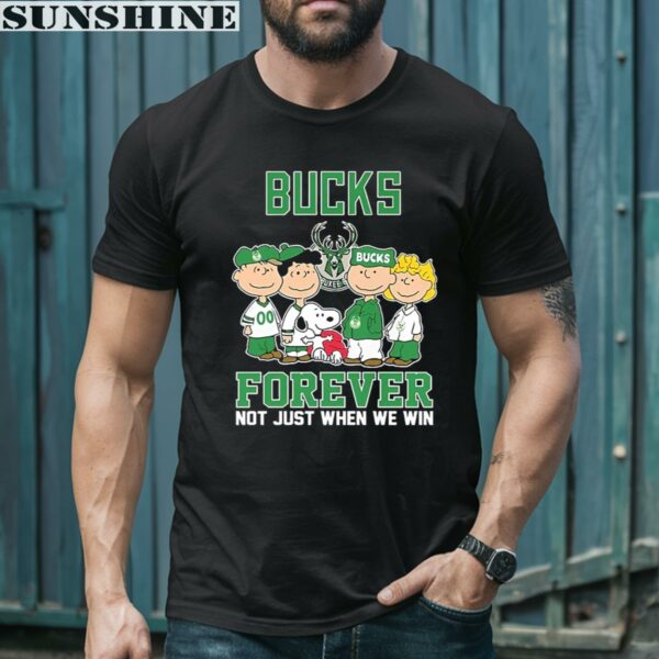 Snoopy Basketball Fan Forever Not Just When We Win Milwaukee Bucks Shirt 1 men shirt