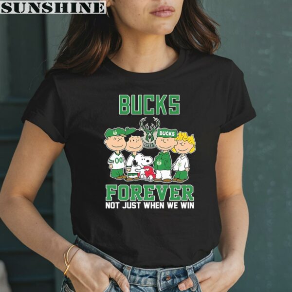 Snoopy Basketball Fan Forever Not Just When We Win Milwaukee Bucks Shirt 2 women shirt