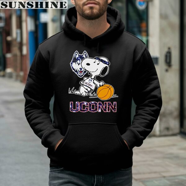Snoopy Basketball Logo Uconn Huskies Shirt 4 hoodie