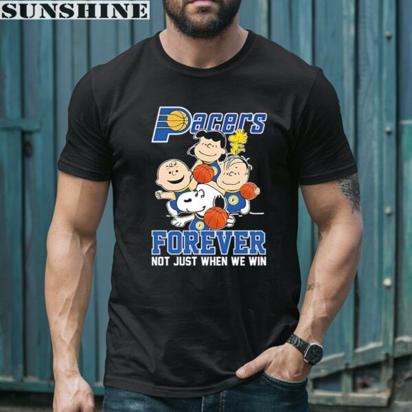 Snoopy Charlie Brown Forever Not Just When We Win Indiana Pacers Shirt 1 men shirt