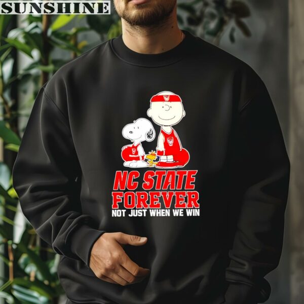 Snoopy Charlie Brown Forever Not Just When We Win Nc State Wolfpack Shirt 3 sweatshirt