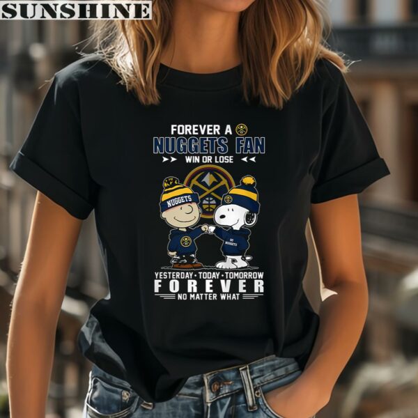 Snoopy Charlie Brown Win Or Lose Yesterday Today Tomorrow Denver Nuggets Shirt