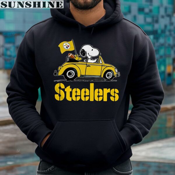 Snoopy Driving Volkswagen Pittsburgh Steelers Shirt 4 hoodie